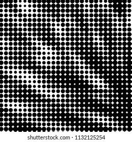 Spotted black and white grunge vector line background. Abstract halftone illustration background. Grunge grid polka dot background pattern
