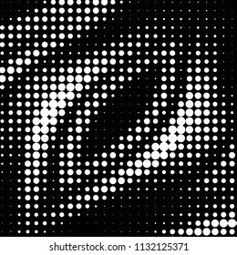 Spotted black and white grunge vector line background. Abstract halftone illustration background. Grunge grid polka dot background pattern
