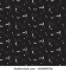 Spotted black and white grunge vector line background. Abstract halftone illustration background. Grunge grid polka dot background pattern