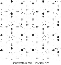 Spotted black and white grunge vector line background. Abstract halftone illustration background. Grunge grid polka dot background pattern
