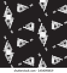 Spotted black and white grunge vector line background. Abstract halftone illustration background. Grunge grid polka dot background pattern