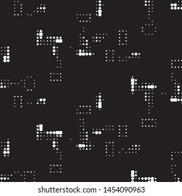 Spotted black and white grunge vector line background. Abstract halftone illustration background. Grunge grid polka dot background pattern
