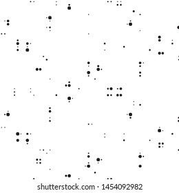 Spotted black and white grunge vector line background. Abstract halftone illustration background. Grunge grid polka dot background pattern