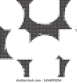 Spotted black and white grunge vector line background. Abstract halftone illustration background. Grunge grid polka dot background pattern