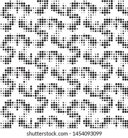 Spotted black and white grunge vector line background. Abstract halftone illustration background. Grunge grid polka dot background pattern