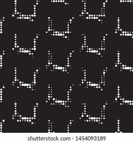 Spotted black and white grunge vector line background. Abstract halftone illustration background. Grunge grid polka dot background pattern