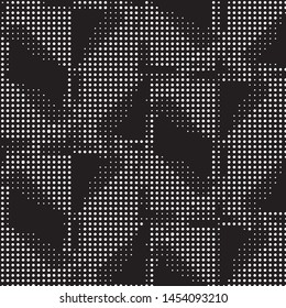 Spotted black and white grunge vector line background. Abstract halftone illustration background. Grunge grid polka dot background pattern
