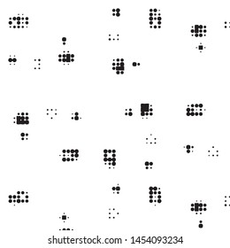 Spotted black and white grunge vector line background. Abstract halftone illustration background. Grunge grid polka dot background pattern