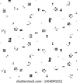 Spotted black and white grunge vector line background. Abstract halftone illustration background. Grunge grid polka dot background pattern