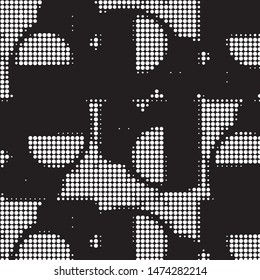 Spotted black and white grunge vector line background. Abstract halftone illustration background. Grunge grid polka dot background pattern
