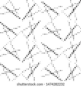 Spotted black and white grunge vector line background. Abstract halftone illustration background. Grunge grid polka dot background pattern