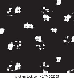 Spotted black and white grunge vector line background. Abstract halftone illustration background. Grunge grid polka dot background pattern