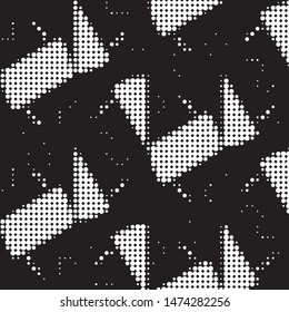 Spotted black and white grunge vector line background. Abstract halftone illustration background. Grunge grid polka dot background pattern