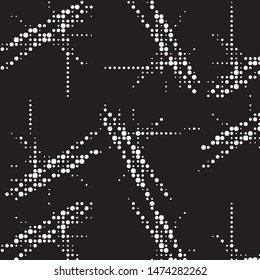 Spotted black and white grunge vector line background. Abstract halftone illustration background. Grunge grid polka dot background pattern