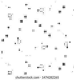 Spotted black and white grunge vector line background. Abstract halftone illustration background. Grunge grid polka dot background pattern