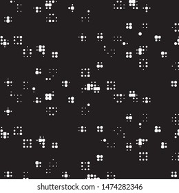 Spotted black and white grunge vector line background. Abstract halftone illustration background. Grunge grid polka dot background pattern