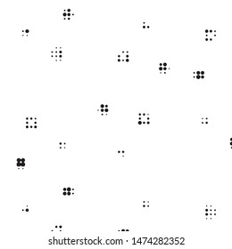 Spotted black and white grunge vector line background. Abstract halftone illustration background. Grunge grid polka dot background pattern