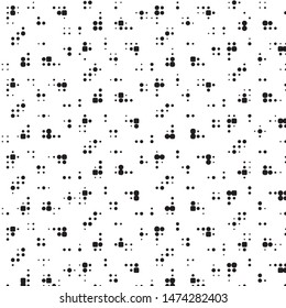 Spotted black and white grunge vector line background. Abstract halftone illustration background. Grunge grid polka dot background pattern