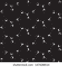 Spotted black and white grunge vector line background. Abstract halftone illustration background. Grunge grid polka dot background pattern