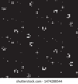 Spotted black and white grunge vector line background. Abstract halftone illustration background. Grunge grid polka dot background pattern