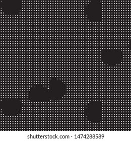 Spotted black and white grunge vector line background. Abstract halftone illustration background. Grunge grid polka dot background pattern