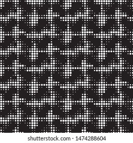Spotted black and white grunge vector line background. Abstract halftone illustration background. Grunge grid polka dot background pattern