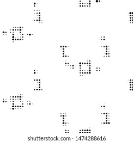 Spotted black and white grunge vector line background. Abstract halftone illustration background. Grunge grid polka dot background pattern