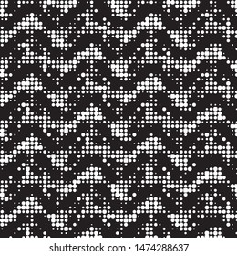 Spotted black and white grunge vector line background. Abstract halftone illustration background. Grunge grid polka dot background pattern