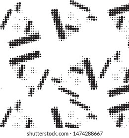 Spotted black and white grunge vector line background. Abstract halftone illustration background. Grunge grid polka dot background pattern
