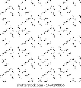 Spotted black and white grunge vector line background. Abstract halftone illustration background. Grunge grid polka dot background pattern