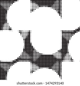 Spotted black and white grunge vector line background. Abstract halftone illustration background. Grunge grid polka dot background pattern