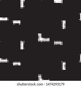 Spotted black and white grunge vector line background. Abstract halftone illustration background. Grunge grid polka dot background pattern