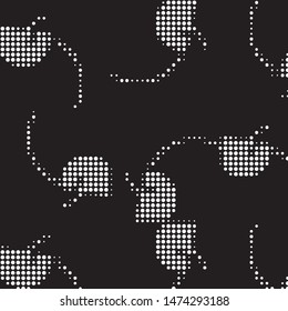 Spotted black and white grunge vector line background. Abstract halftone illustration background. Grunge grid polka dot background pattern