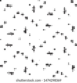 Spotted black and white grunge vector line background. Abstract halftone illustration background. Grunge grid polka dot background pattern