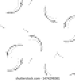 Spotted black and white grunge vector line background. Abstract halftone illustration background. Grunge grid polka dot background pattern