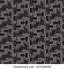 Spotted black and white grunge vector line background. Abstract halftone illustration background. Grunge grid polka dot background pattern