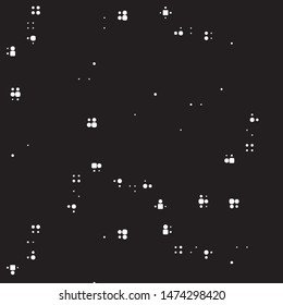 Spotted black and white grunge vector line background. Abstract halftone illustration background. Grunge grid polka dot background pattern