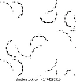 Spotted black and white grunge vector line background. Abstract halftone illustration background. Grunge grid polka dot background pattern