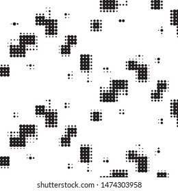 Spotted black and white grunge vector line background. Abstract halftone illustration background. Grunge grid polka dot background pattern