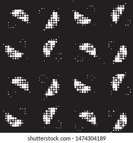 Spotted black and white grunge vector line background. Abstract halftone illustration background. Grunge grid polka dot background pattern