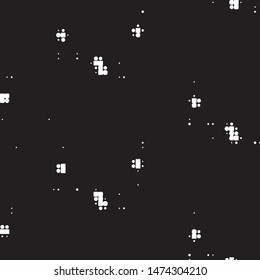 Spotted black and white grunge vector line background. Abstract halftone illustration background. Grunge grid polka dot background pattern