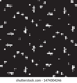 Spotted black and white grunge vector line background. Abstract halftone illustration background. Grunge grid polka dot background pattern