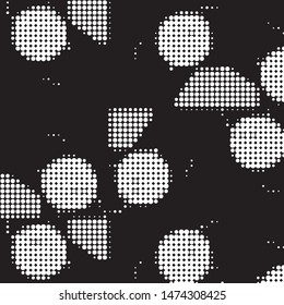 Spotted black and white grunge vector line background. Abstract halftone illustration background. Grunge grid polka dot background pattern