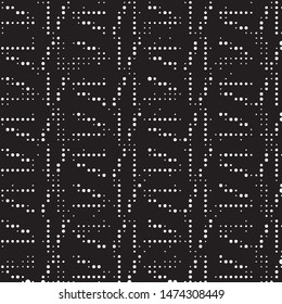 Spotted black and white grunge vector line background. Abstract halftone illustration background. Grunge grid polka dot background pattern