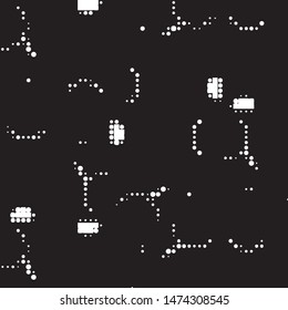 Spotted black and white grunge vector line background. Abstract halftone illustration background. Grunge grid polka dot background pattern