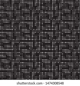 Spotted black and white grunge vector line background. Abstract halftone illustration background. Grunge grid polka dot background pattern
