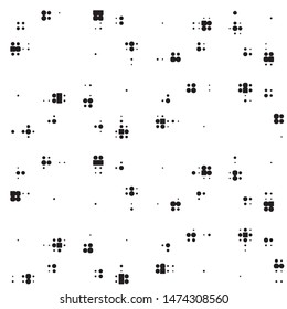 Spotted black and white grunge vector line background. Abstract halftone illustration background. Grunge grid polka dot background pattern