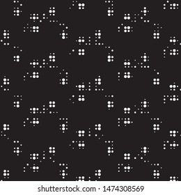 Spotted black and white grunge vector line background. Abstract halftone illustration background. Grunge grid polka dot background pattern
