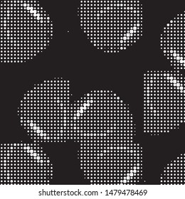 Spotted black and white grunge vector line background. Abstract halftone illustration background. Grunge grid polka dot background pattern