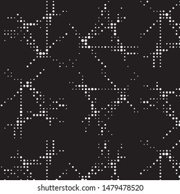 Spotted black and white grunge vector line background. Abstract halftone illustration background. Grunge grid polka dot background pattern